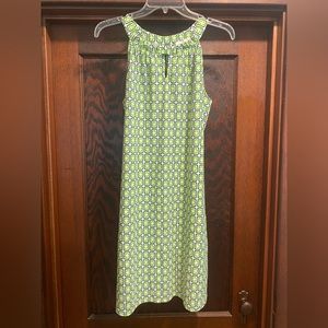 Blue & green patterned Jude Connally dress